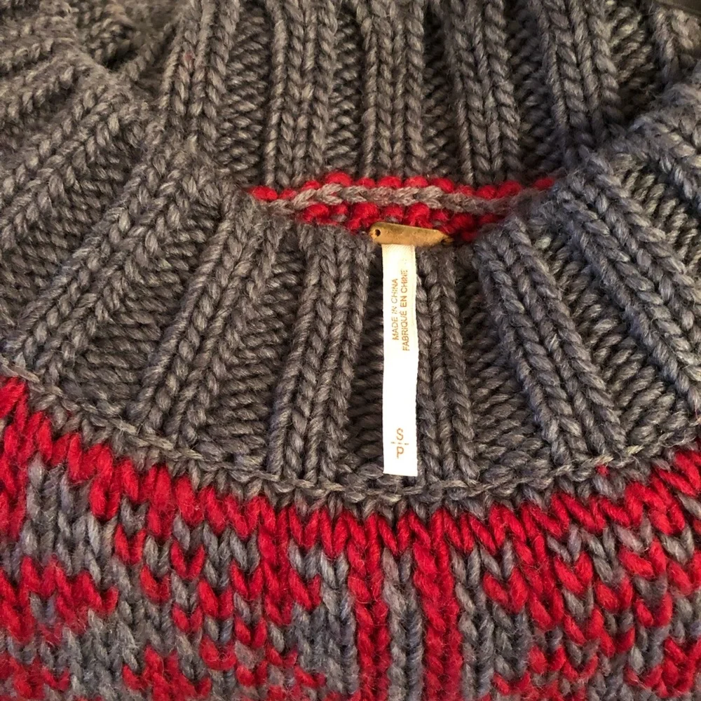 Free People - Chunky Knit Patterned Sweater - Picture 4 of 4